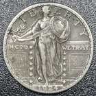 1924-S Standing Liberty Quarter 25c XF/AU Details Almost Uncirculated