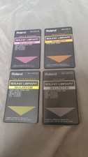 Roland SN-U110 4 Data Cards Set for U-110 Synthesizer Used