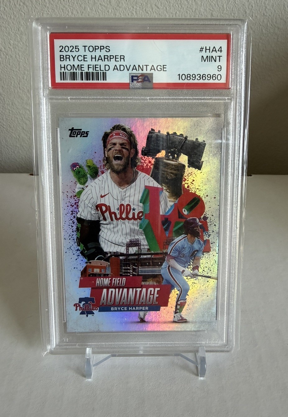 2025 Topps Series 1 - Home Field Advantage Bryce Harper PSA 9