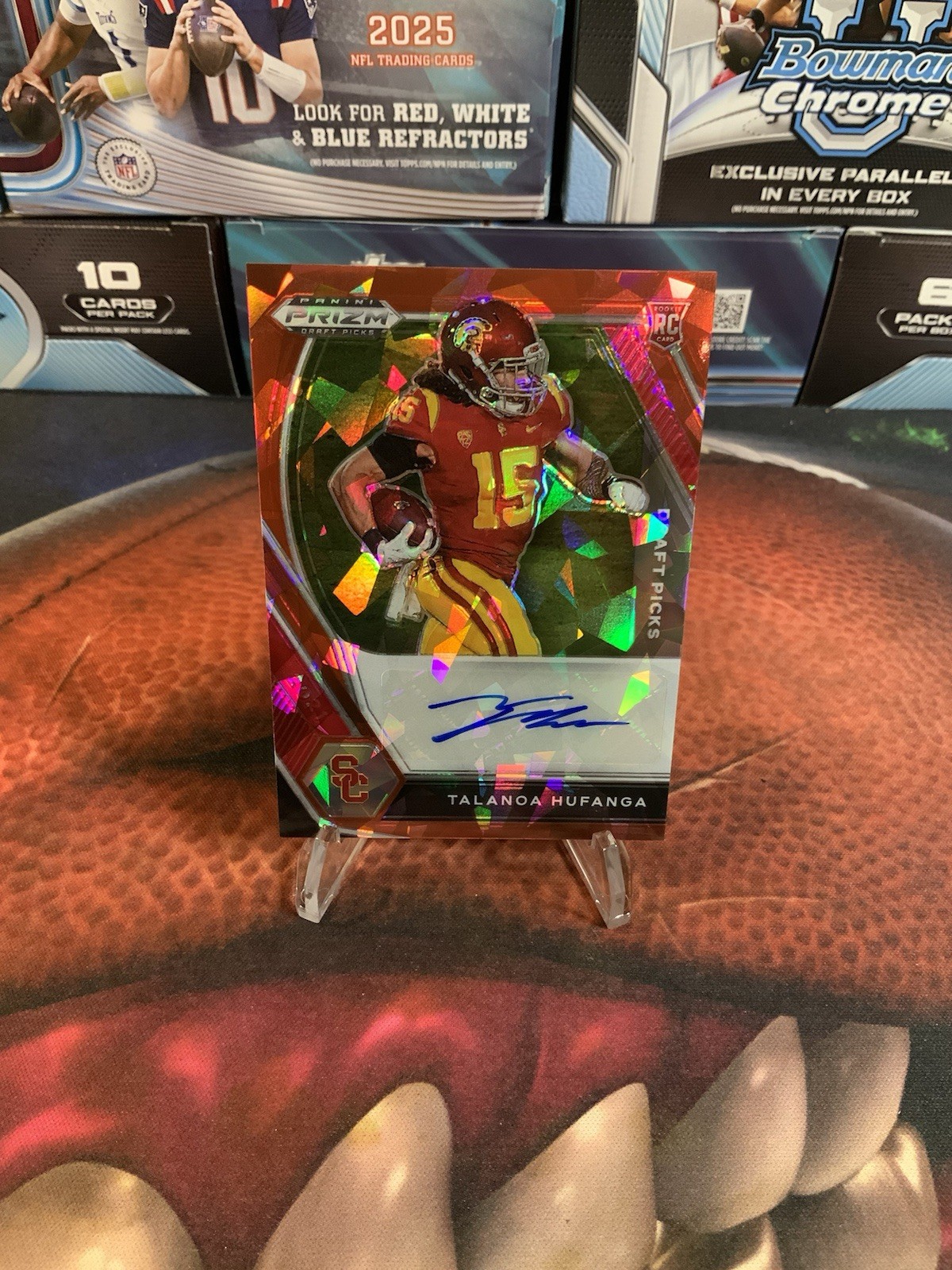 Talanoa Hufanga Panini Prizm Draft Picks Draft Picks Autographs #THU Red Ice