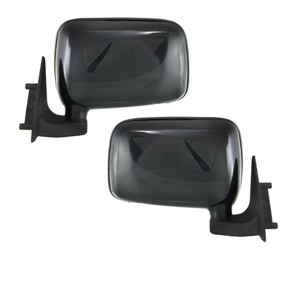 JUEGO DE PAR de espejos retrovisores plegables negros manuales para camioneta Mazda 86-93 Foto 3 de 4