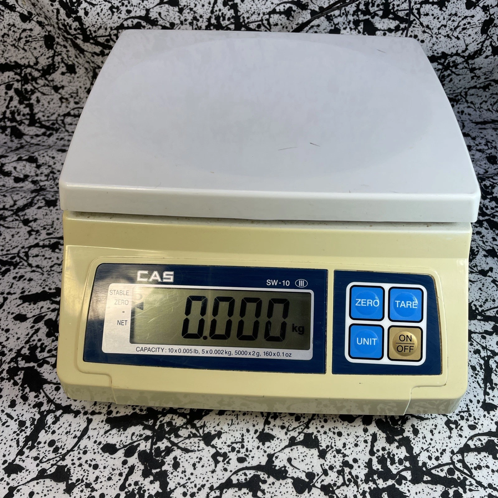CAS SW-10 III - Digital Portion Control Scale – 10 lb Capacity - Tested & Works