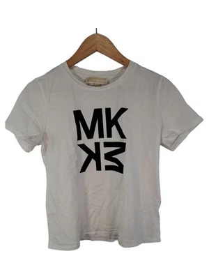Michael Kors T-Shirt Femme Blanc Logo MK Casual (EU 38, INT M) - Photo 1/4