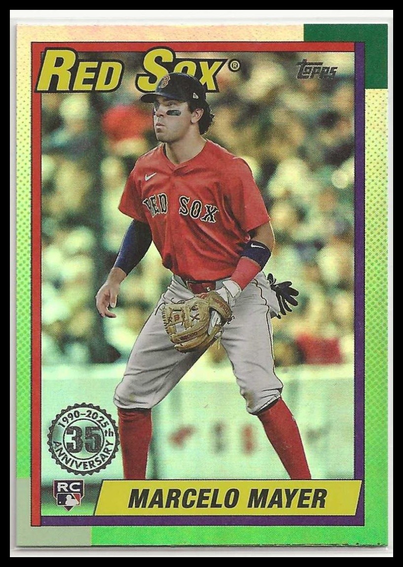2025 Topps Update #U90-9 Marcelo Mayer 1990 Topps Baseball 35th Anniversary