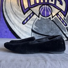 Size 6 - Birdies The Starling Black Velvet Loafers Flats Smoking Slippers