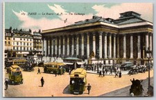 Paris La Bourse The Exchange Vintage Postcard by Cormault et Papeguin B277