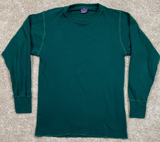 Vintage Duofold Shirt Mens L Green Base Layer Thermal Thermax Polyester USA Made