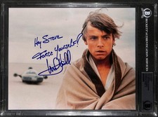 Mark Hamill Signed Star Wars 8x10 Photo Beckett Slabbed