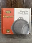 Cast Iron 1891 Original Wagner Casserole Dutch Oven 5qt With Pyrex Glass Lid