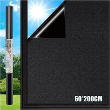 2M Blackout Window Film Static Cling Reusable Removable 98% Privacy Glass Film