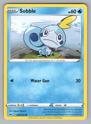 SOBBLE 054/202 C SWORD & SHIELD POKEMON NM SSH 2020_