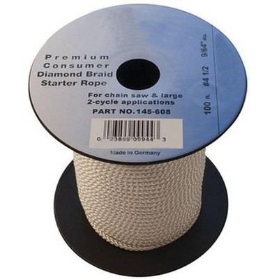 Starter 100' Diamond Braid Pull Rope Cord #4-1/2 ChainSaw; 145-608