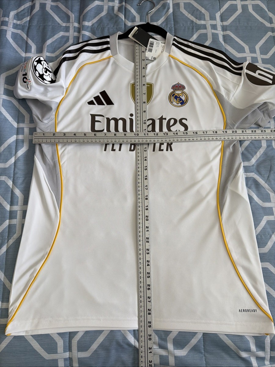 Mastantuono #30 Mens LARGE Adidas Real Madrid UCL Home Jersey Fan