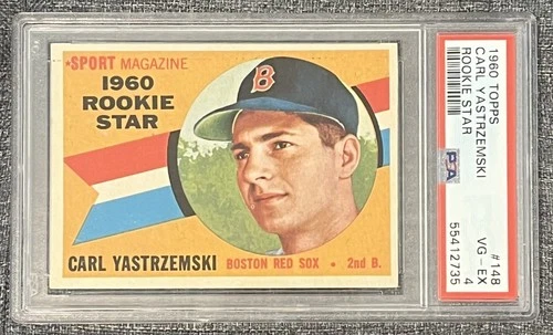 1960 Topps #148 CARL YASTRZEMSKI - PSA 4 VG/EX - HOF RC ROOKIE STAR