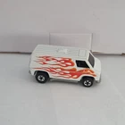 Hot Wheels Vintage '70s Super Van in White - Flames - Basic Wheels