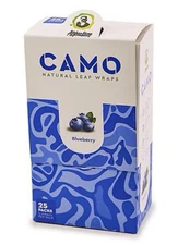 CAMO Self-Rolling Natural Leaf Wraps-Blueberry Flavor (Full Box)