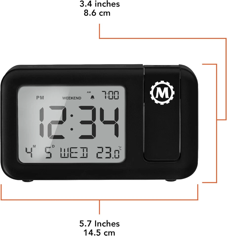 Reloj de Proyección MARATHON con Pantalla Grande y Retroiluminación Blanco Foto 3 de 4