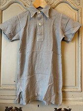 Early Aertex Boy’s Vintage T Shirt Button Down 100% Cotton 13” Collar - Costume 