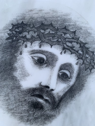 TIBOR Studio Jesus Christ Lamb Of God Catholic Etched Marble Stone Tile Plaque - Picture 2 of 9