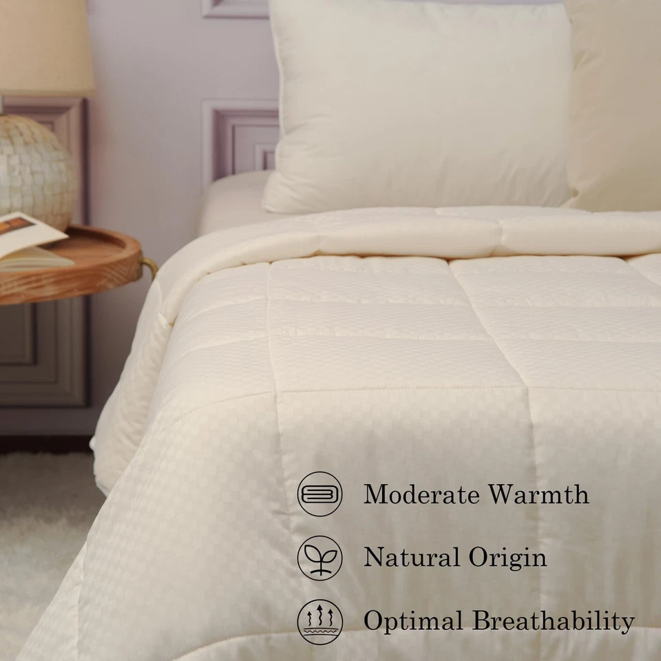 Шерстяное одеяло пододеяльник вставка, 100% австралийская шерсть наполнение с мягкий бесшумный... - Изображение 2 из 4