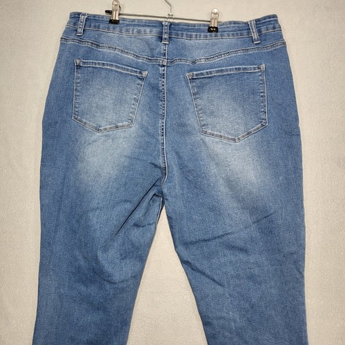 Flamingo Jeans Womens 3XL Blue Denim Jeans High Rise Comfort Stretch - Picture 10 of 14