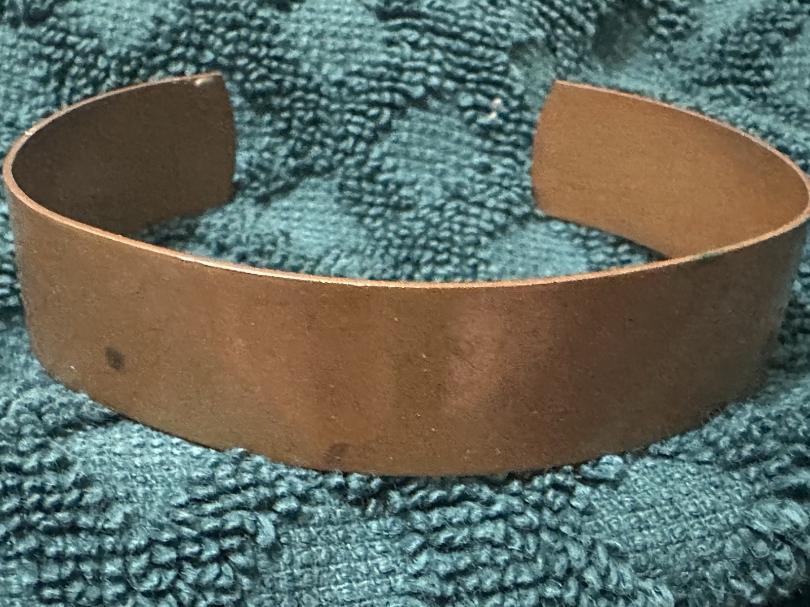 Vintage Solid Copper Cuff Bracelet Boho Aged Dist… - image 4