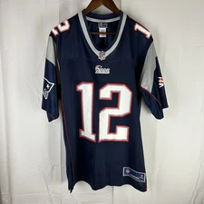Tom Brady Blue New England Patriots NFL Team Jersey Large NFL Pro Line