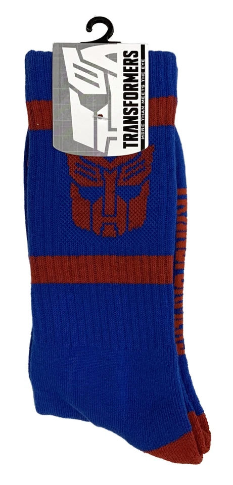 Hasbro Transformers Autobots Symbol Blue and Red Crew Socks - Image 4 of 4