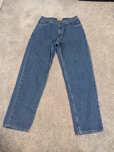 LL Bean Double L Jeans Womens Size 14 Blue Comfort Waist Medium Wash Denim 31x31