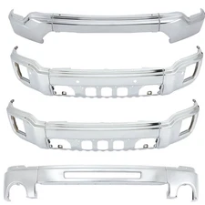 Steel Front Bumper Face Bar W/ Fog Holes For GMC Sierra 1500 new