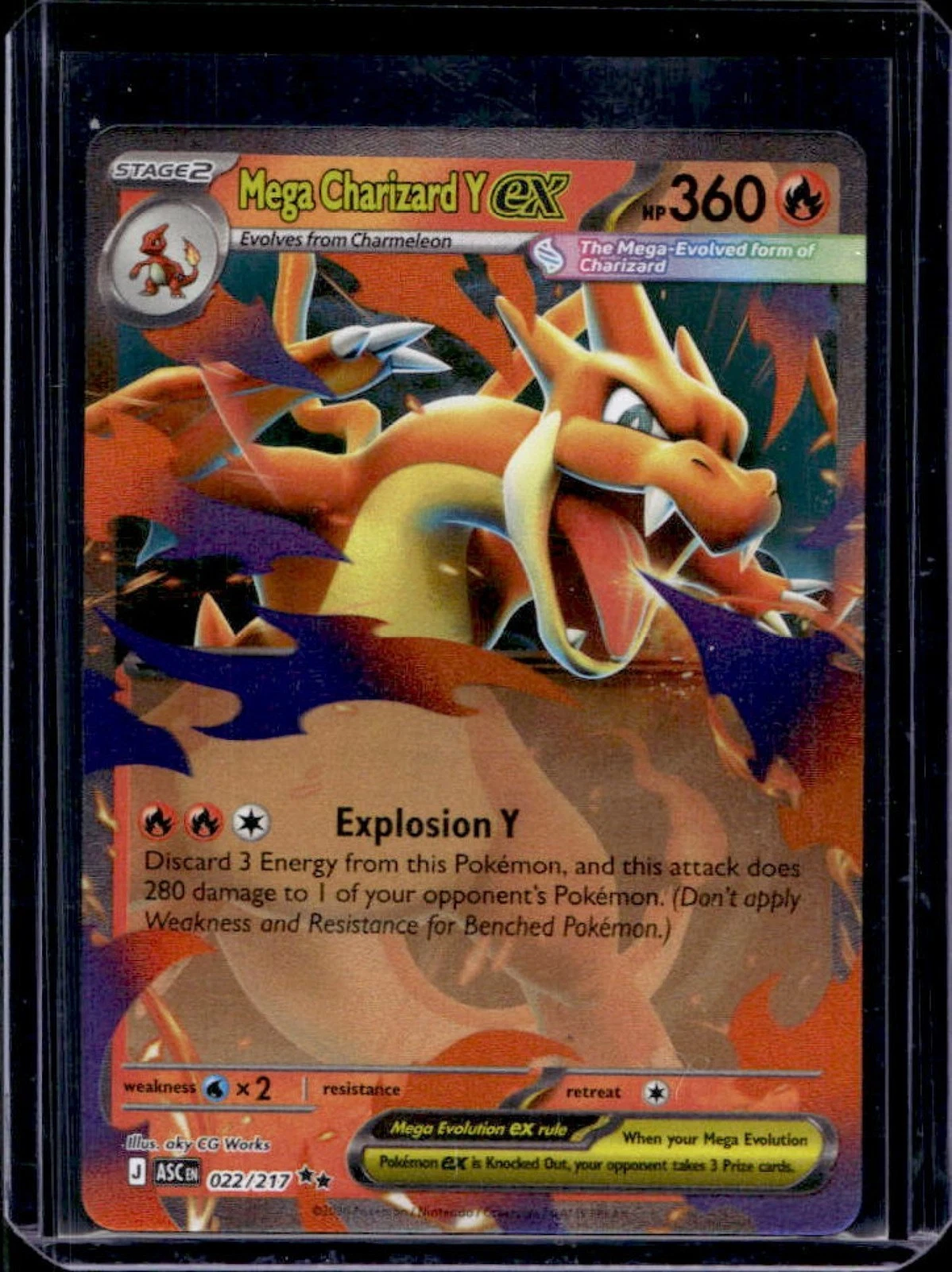 2026 Pokemon Ascended Heroes Mega Charizard Y ex Double Rare #022/217