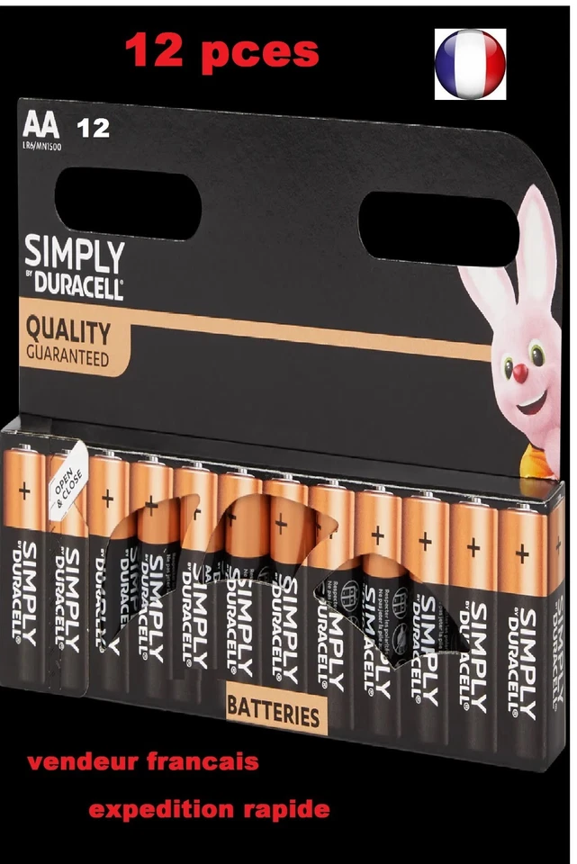 Piles Duracell lot pack de *12* piles AA LR6 1.5 v Alkaline Qualité guarantie