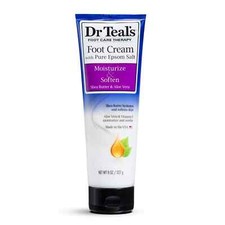 Dr Teal's FOOT CREAM with Pure Epsom Salt MOISTURIZE SOFTEN Foot Care Therapy