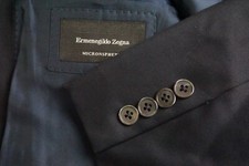 Ermenegildo Zegna Milano Micronsphere Navy Blue Wool Sport Coat Blazer 50R BIG