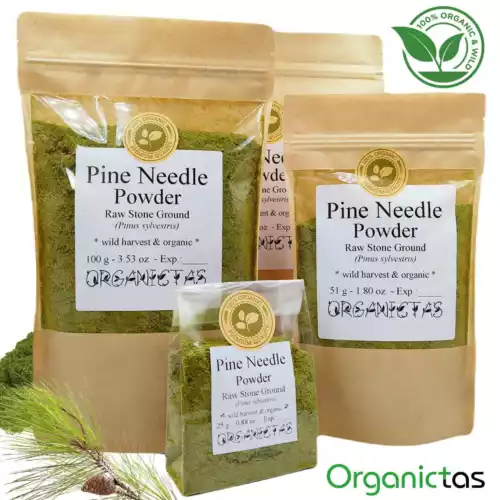 PINE NEEDLE POWDER Organic Premium Quality / Culinary Use & Herbal Tea Making