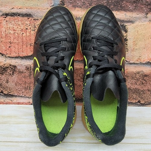 Nike Tiempo Rio II IC Youth 5Y schwarz Volt grün Indoor-Fußballschuhe 631526-007 - Bild 7 von 9