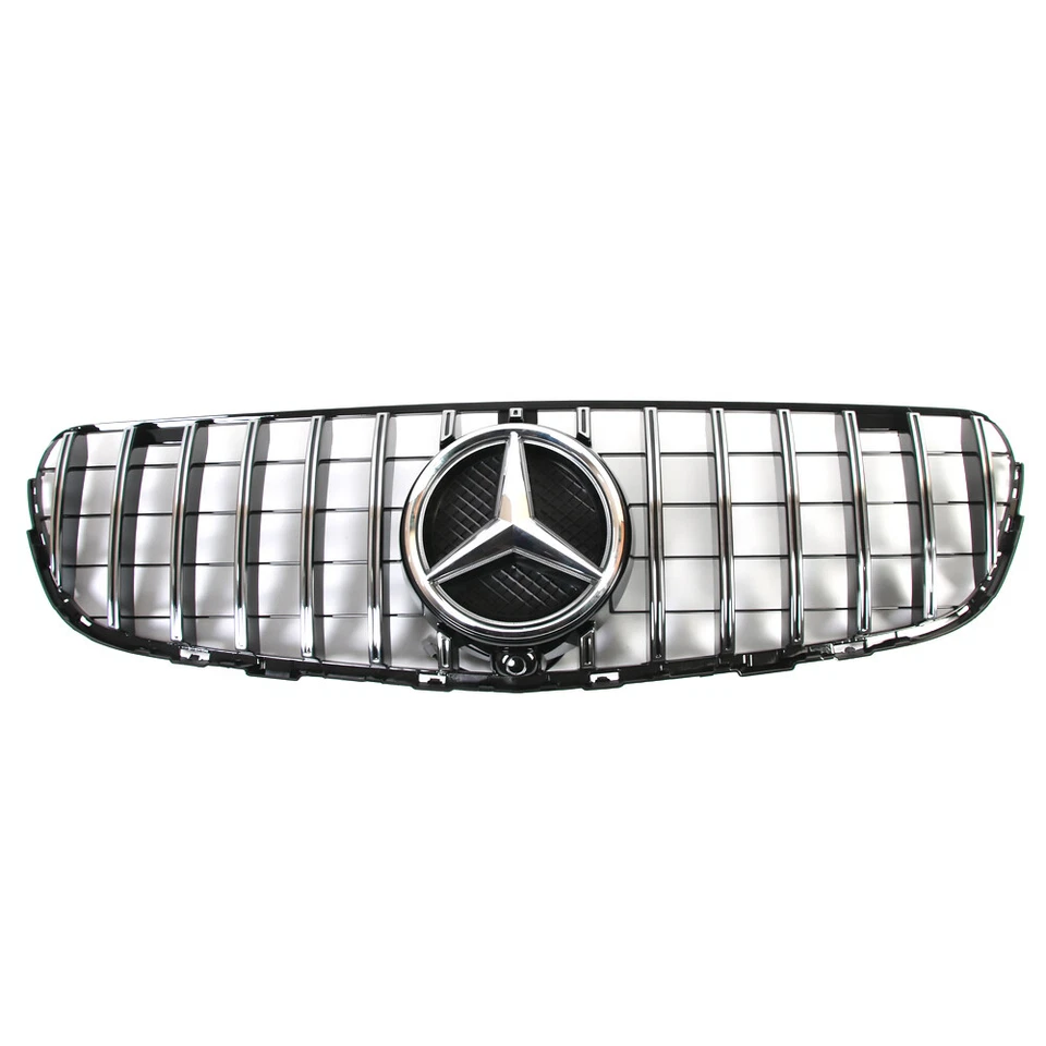 Chrome Grille Grill W/Star For 2016-2019 Mercedes Benz X253 GLC250 GLC200 GLC300 Foto 2 de 4