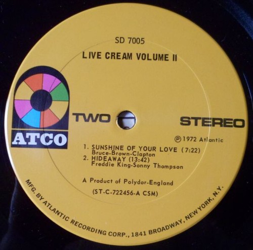 Cream - Live Cream Volume II (LP, Album, CSM) (Near Mint (NM or M-)) - Picture 4 of 5