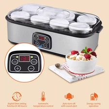 Probiotic Yogurt Maker With Adjustable Temperature Time Control And 8 Glass Jars