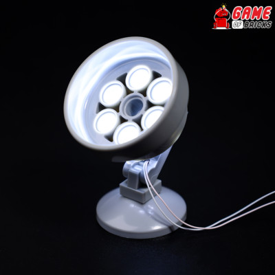 White Round Spotlights for LEGO  sets (Pack of 2 - USB Connector)