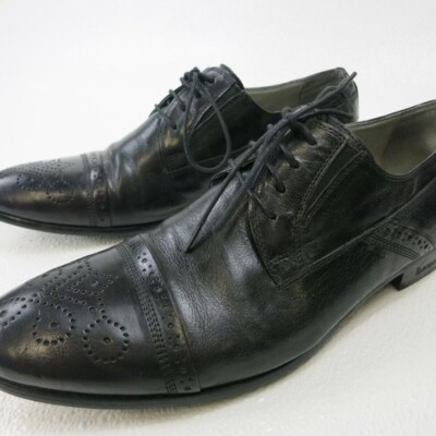 Barcelo Biagi Black Leather Dress Cap Toe Oxford Footwear Shoes Kutsu Zapatos 44