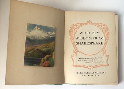 Rare 1908 Worldly Wisdom From Henry Altemus Co, Philadelphia 94 Pages