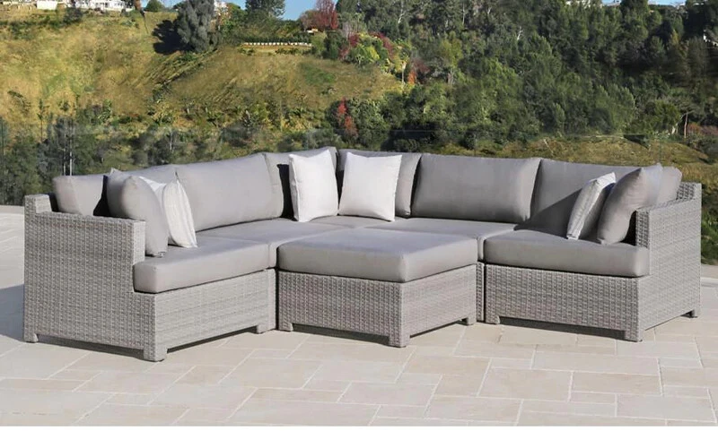 Sofá modular seccional Abbyson Living Belmont, gris Foto 4 de 4