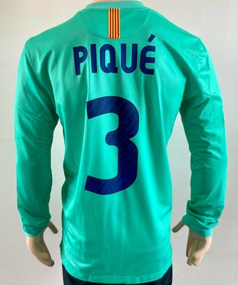 Jersey Barcelona 10 11 Away Kit Pique Player Issue Kitroom Champions League Ebay