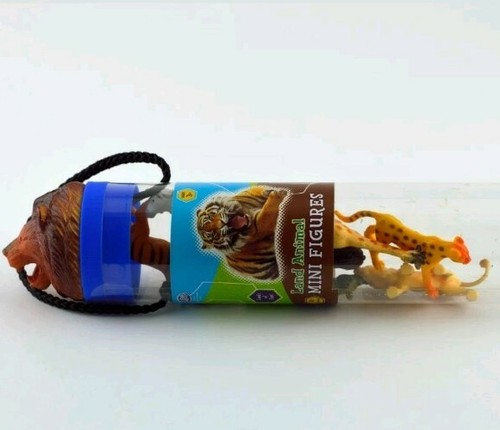 Landtier Mini Figuren Tube 10 Spielzeug inkl. Löwe Tiger Nilpferd DIG Marke versiegelt - Bild 6 von 10