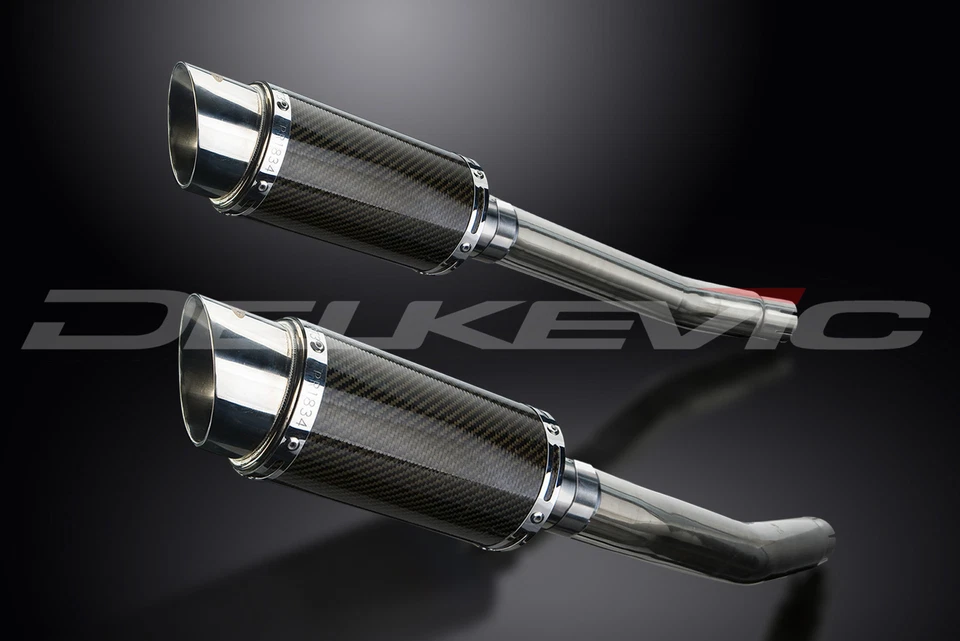 Suzuki Hayabusa GSX1300R 2008-2020 круглый углеродный глушитель комплект насадки 8 дюймов - Изображение 3 из 4