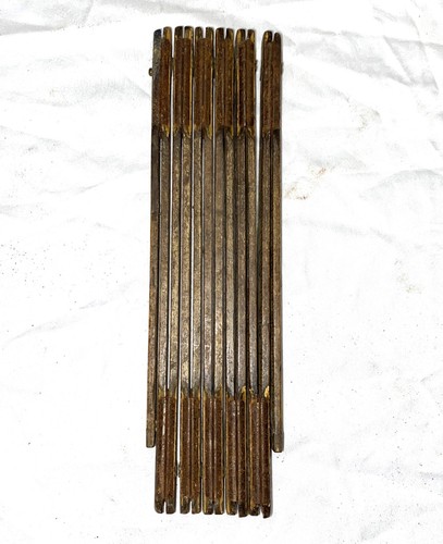 VINTAGE HOLZ KLAPPBARER HOFSTOCK MIT MESSINGVERLÄNGERUNG 6 FUSS + 6 ZOLL VERLÄNGERUNG - Bild 6 von 11