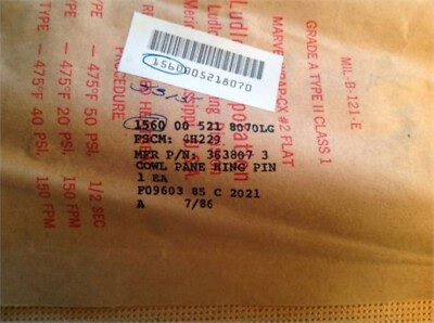 C-130 COWL PANEL HINGE PINS, PN 3638073 (5 PINS)