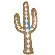 Southwest Cactus Applique Patch - Saguaro Desert Embroidered Badge 3" (Iron on)