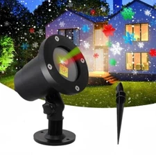 Christmas Snowflake Projector Outdoor LED Moving Snowfall Laser Light Landscape